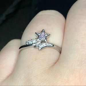 NWT Shooting Star Ring with Swarovski Crystals size 9